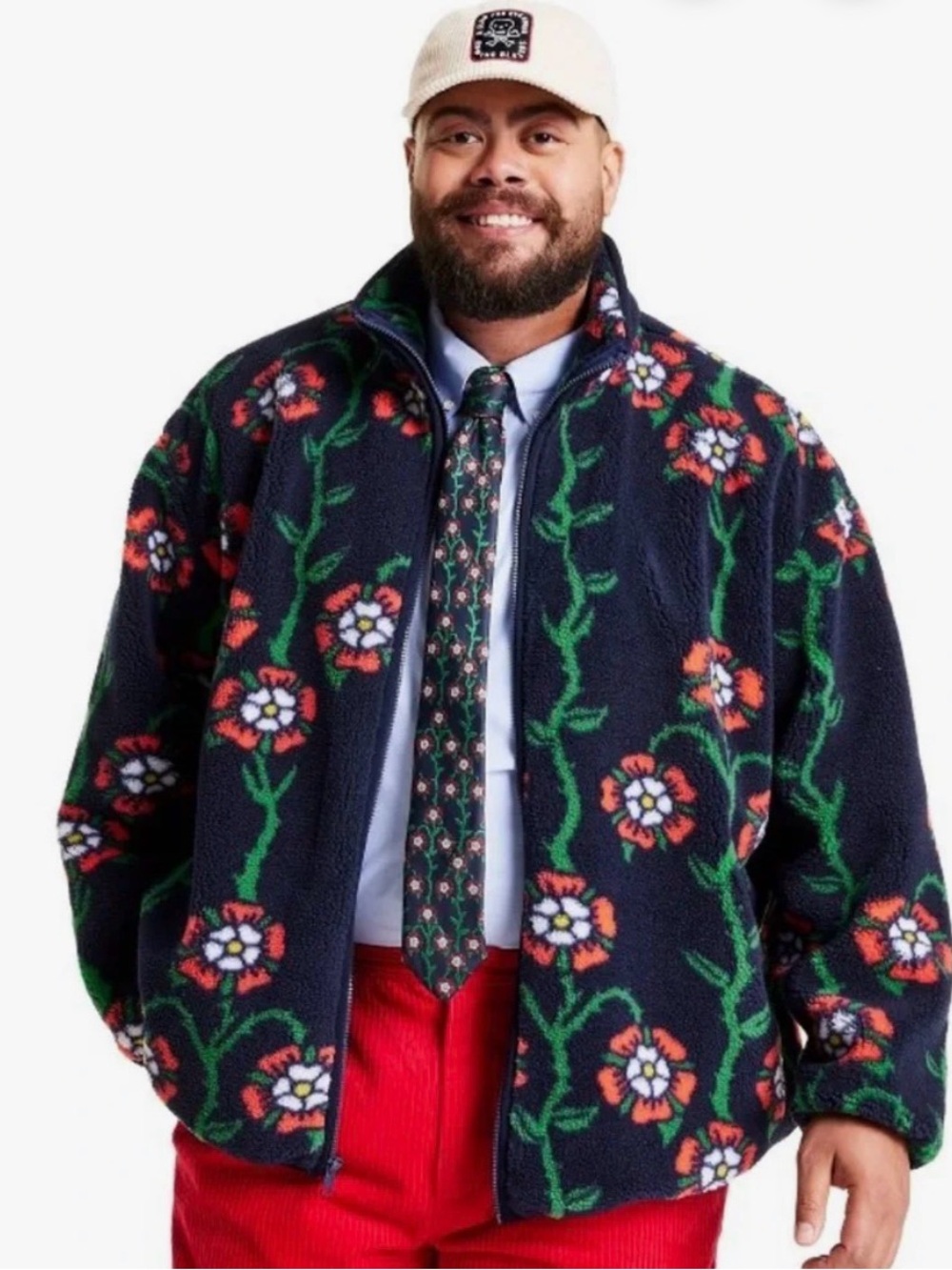 Rowing Blazers English Rose Fleece Sherpa Jacket